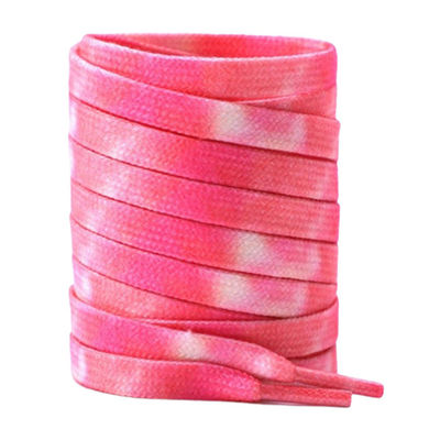 Colorful Plastic Toe Shoelace Toe Seal Baotou Printed Flat Cotton Shoelaces Plain Polyester 6mm 8mm Laces Width