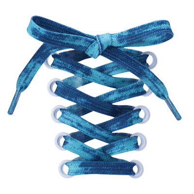 Colorful Plastic Toe Shoelace Toe Seal Baotou Printed Flat Cotton Shoelaces Plain Polyester 6mm 8mm Laces Width