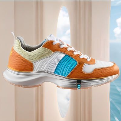 Trendy Style White Casual Lace Up Shoes Nonslip Synthetic Leather Upper