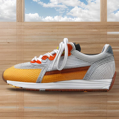 Rubber Outsole  Custom Leather Sneakers Anti Slip Four Season