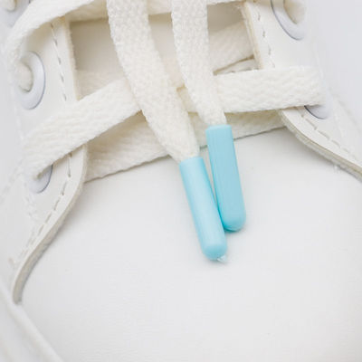 Colorful Plastic Toe Shoelace Toe Seal Baotou Printed Flat Cotton Shoelaces Plain Polyester 6mm 8mm Laces Width