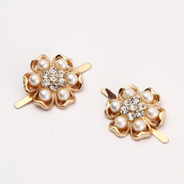 Shoe buckle metal accessories ODM Shoe Decoration Accessories Removable Shoe Clips Rhinestone Glass Color